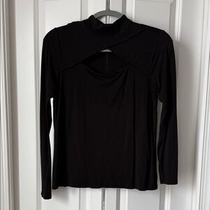 Michael Kors Elegant Black Long Sleeve Tee
